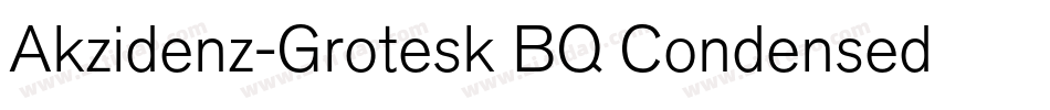 Akzidenz-Grotesk BQ Condensed A字体转换
